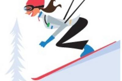 Le biathlète tête en l'air, jeu de piste olympique à Chambery