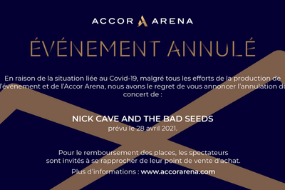Nick Cave And The Bad Seeds - report date de juin  Paris 12me