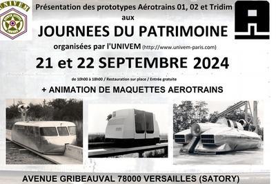 Prsentation de prototypes d'Arotrains.  Versailles