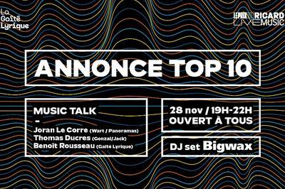 Prix Socit Ricard Live Music  Annonce TOP 10  Paris 3me