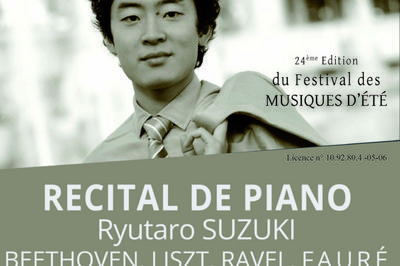 Rcital de piano Ryutaro Suzuki  Lourmarin