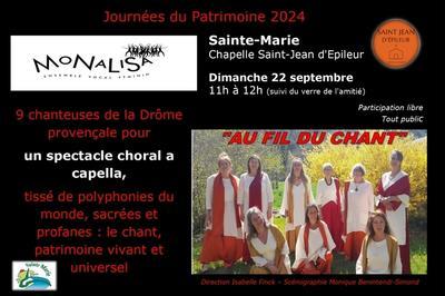 Spectacle choral, Au fil du chant, par Monalisa  Sainte Marie