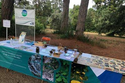 Stand animation jeunesse CPIE des Iles de Lrins et Pays d'Azur Les 5 sens au jardin  Antibes