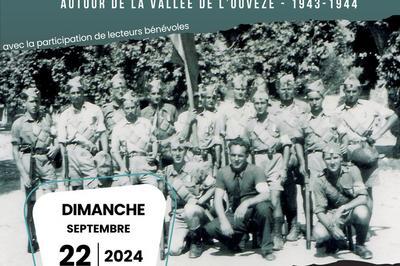 Confrence  tmoignages de rsistants autour de la valle de l'Ouvze 1943-1944  Buis les Baronnies