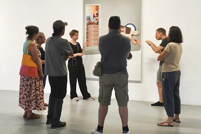 Visite guide gestuelle de l'exposition C'est comme une carte  jouer de Francis Baudevin  Sotteville les Rouen