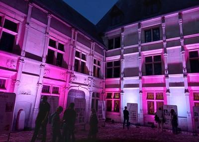 Éclairage Nocturne Du Jardin Et De La Façade De L'hôtel Le Vergeur à Reims