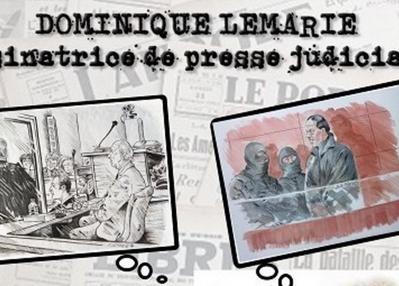 Exposition de dessins de presse judiciaire de dominique lemarié à Arnac la Poste