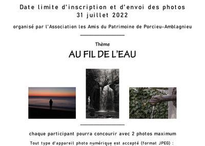 Exposition de photographies suite au concours au fil de l'eau à Porcieu Amblagnieu