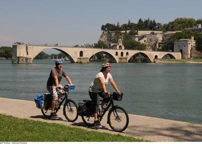 La barthelasse en vélo à Avignon