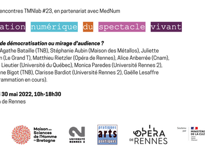 Les Rencontres TMNlab #23 : Médiation numérique du spectacle vivant, hybridité et enjeux politiques à Rennes