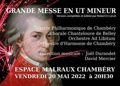 Messe en Ut de Mozart pour le centenaire du Cercle Philharmonique de Chambéry à Chambery