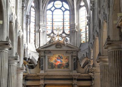 Peintures Du Xviie Siècle Dans Les Chapelles Rayonnantes Et Retable De Simon Vouet (1629) à Paris 3ème