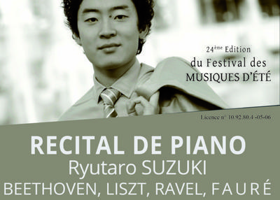 Récital de piano Ryutaro Suzuki à Lourmarin