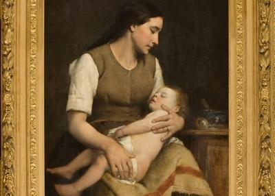 Visite Flash : Joseph Meslé, Mère Veillant Sur Le Sommeil De Son Enfant, 1884 à Fecamp