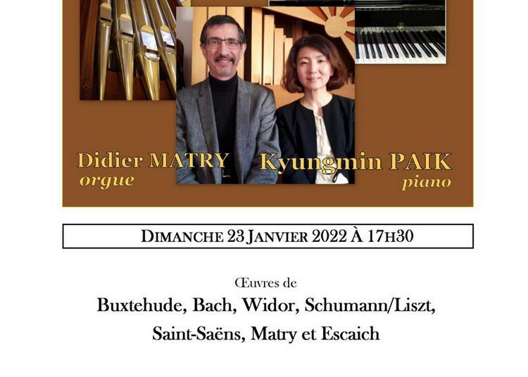 Concert Piano et Orgue à l'église américaine de Paris à Paris 7ème