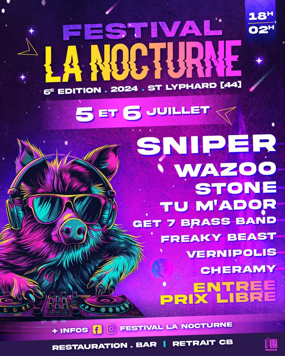 Festival la nocturne 2025 Saint Lyphard programme et billetterie