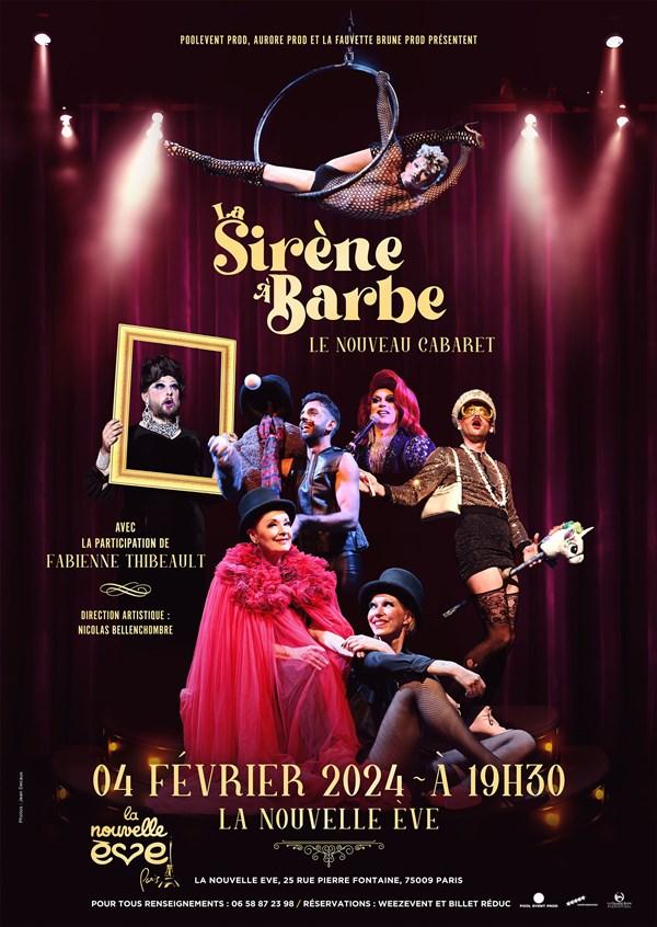 Spectacle La sirène à barbe le nouveau cabaret à Paris dimanche 4 février 2024