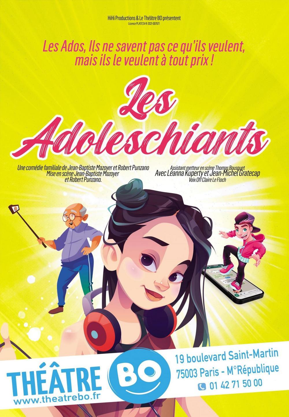 Spectacle Les Ado...leschiants à Paris du 14 janvier 2023 au 7 janvier 2024