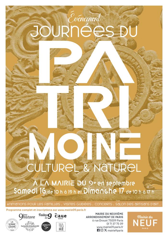 Exposition Les Journées Du Patrimoine Culturel Et Naturel À La Mairie Du 9e à Paris Dimanche