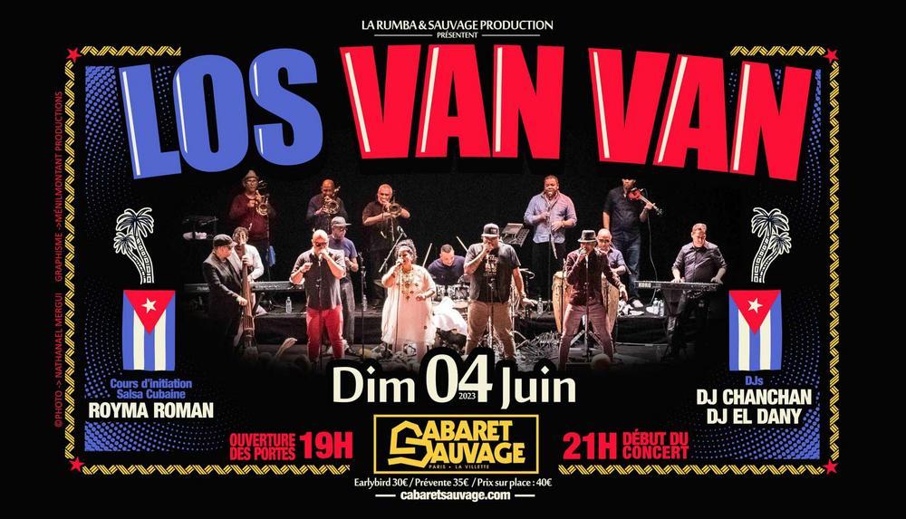 Concert Los Van Van à Paris dimanche 4 juin 2023