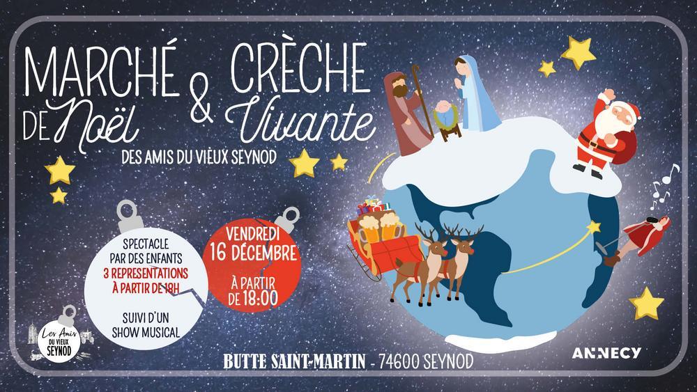 Spectacle Marché de Noël Crèche Vivante et Concert à Seynod vendredi décembre