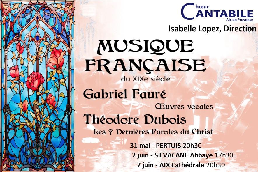 Concert Musique française du 19ème siècle à Pertuis vendredi 31 mai 2024