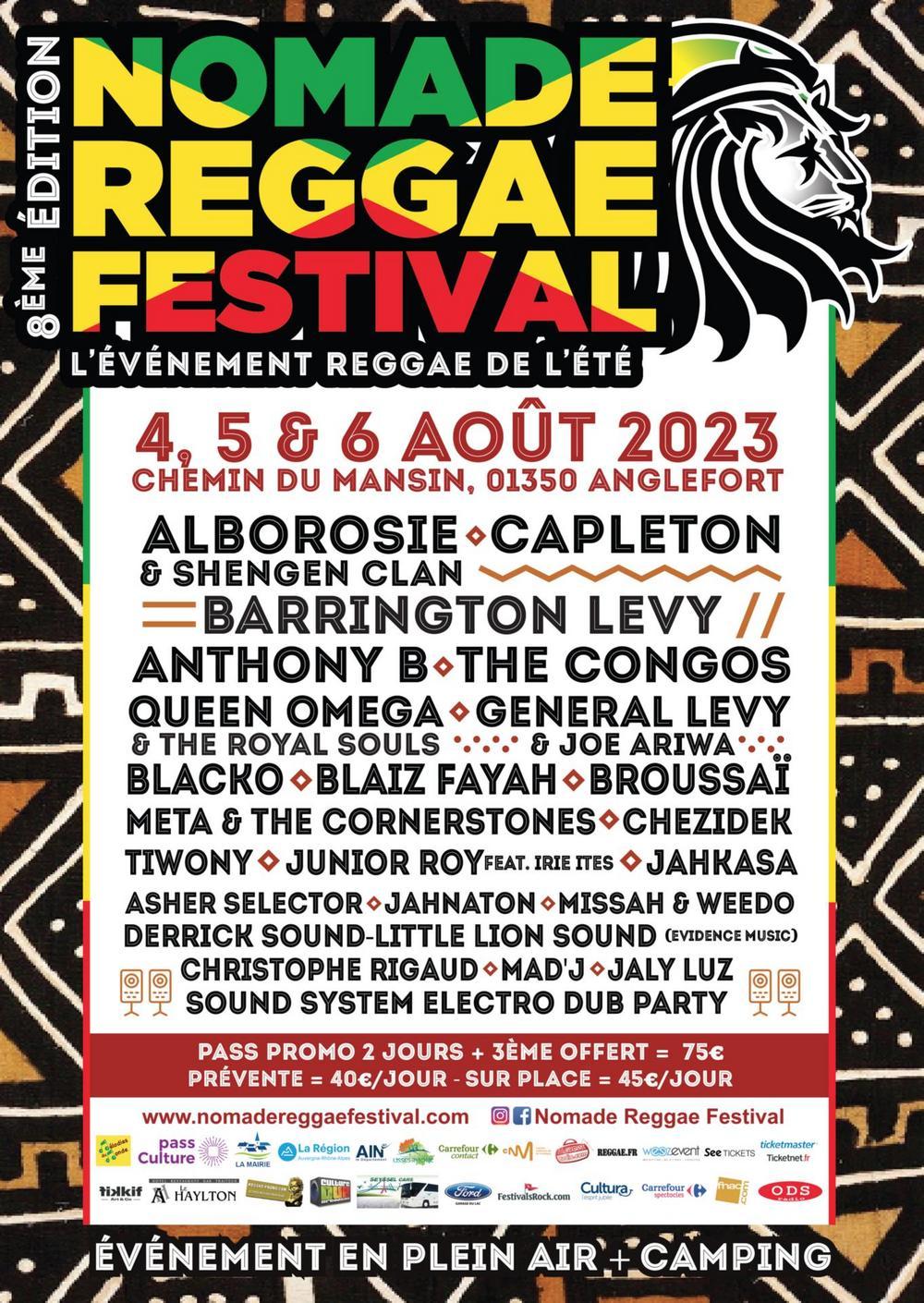 Nomade Reggae Festival 2024 lieu, programme et billetterie