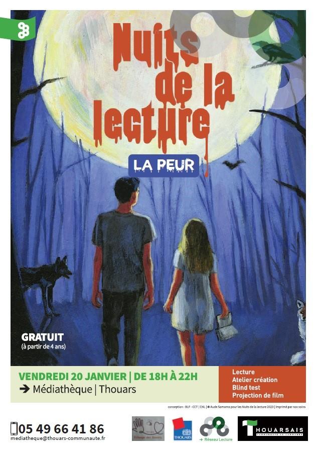 Spectacle Nuit de la lecture à Thouars vendredi 20 janvier 2023