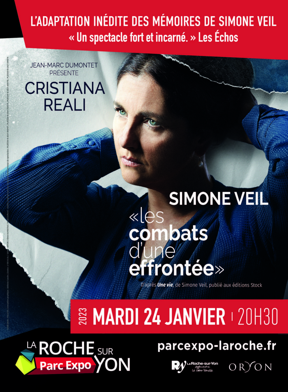 Spectacle Simone Veil Les Combats Dune Effrontée à La Roche Sur Yon Mardi 24 Janvier 2023 