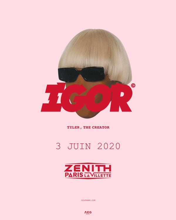 Concert Tyler, The Creator à Paris mercredi 3 juin 2020